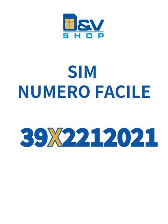 SIM Tre Numero Facile 39X2212021 Da Attivare