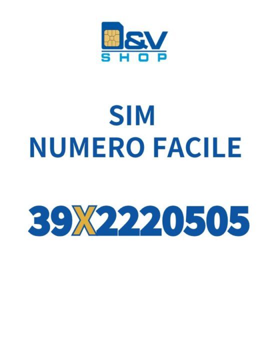 SIM Tre Numero Facile 39X2220505 Da Attivare