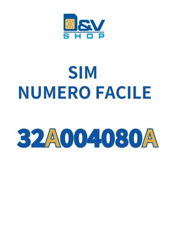 SIM Wind3 Numero Facile 32A004080A Da Attivare