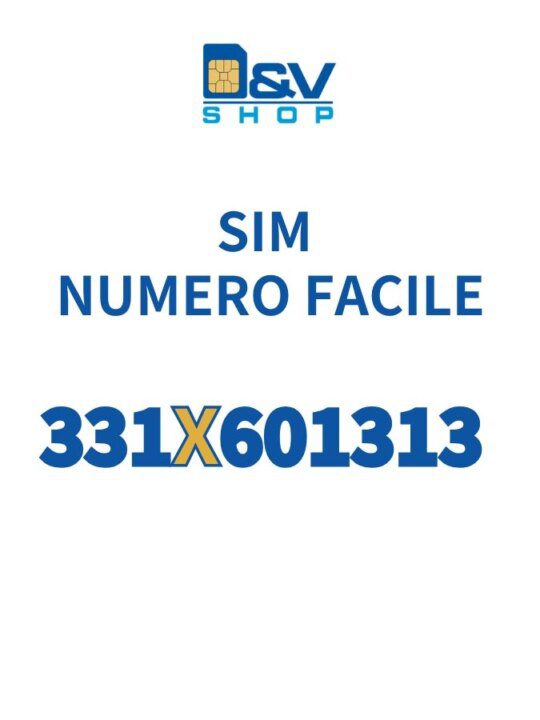 SIM Tim Numero Facile 331X601313 Da Attivare