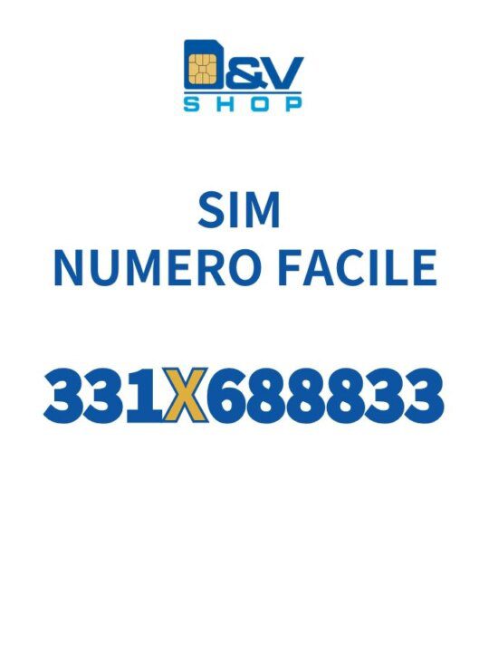 SIM Tim Numero Facile 331X688833 Da Attivare
