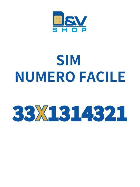 SIM Tim Numero Facile 33X1314321 Da Attivare