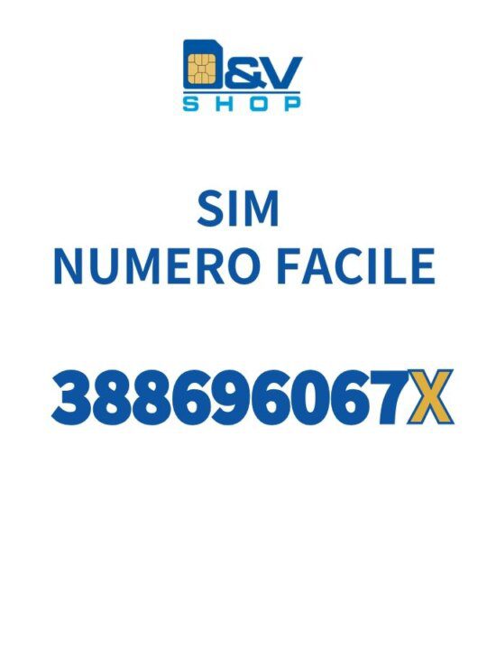SIM Wind3 Numero Facile 388696067X Da Attivare