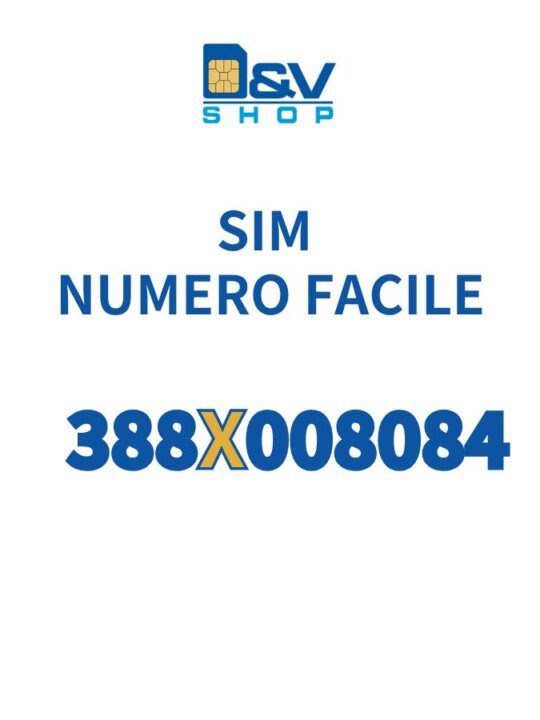 SIM Wind3 Numero Facile 388X008084 Da Attivare