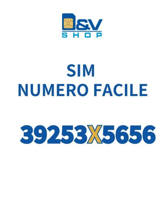 SIM Tre Numero Facile 39253X5656 Da Attivare