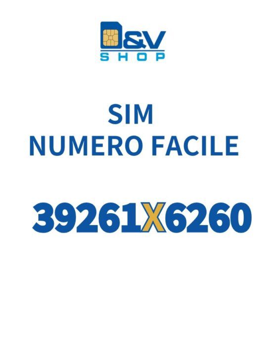 SIM Tre Numero Facile 39261X6260 Da Attivare