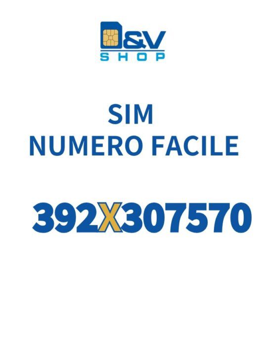 SIM Tre Numero Facile 392X307570 Da Attivare