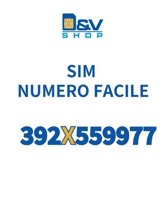 SIM Tre Numero Facile 392X559977 Da Attivare