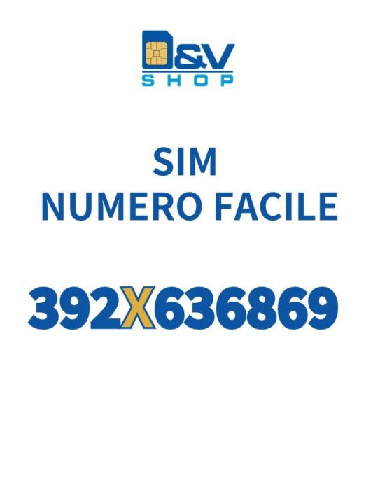 SIM Tre Numero Facile 392X636869 Da Attivare