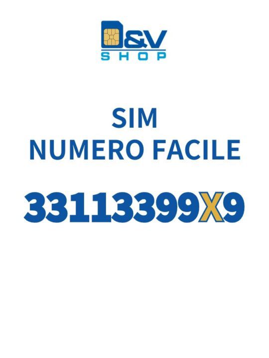 SIM Tim Numero Facile 33113399X9 Da Attivare