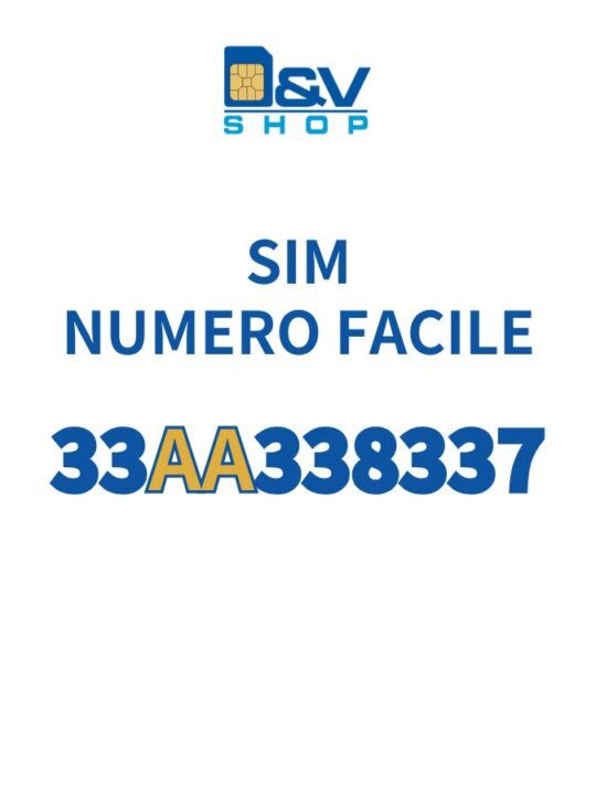 SIM Tim Numero Facile 33AA338337 Da Attivare