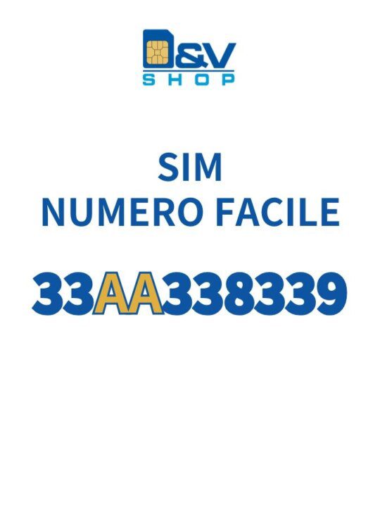 SIM Tim Numero Facile 33AA338339 Da Attivare