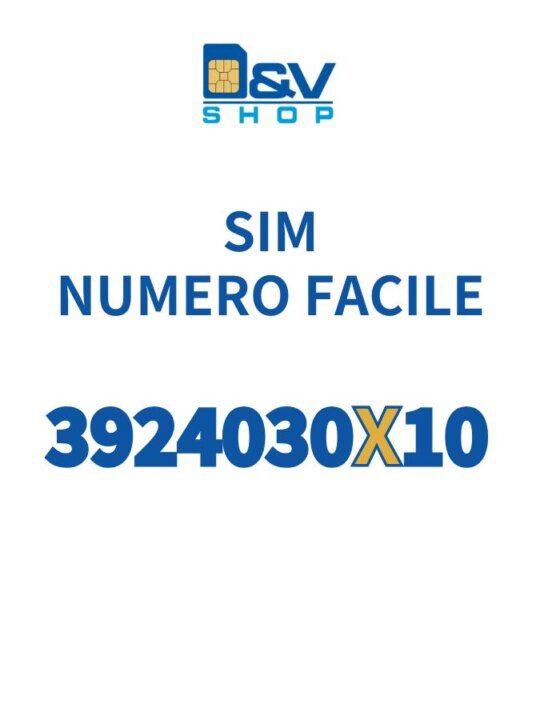 SIM Tre Numero Facile 3924030X10 Da Attivare