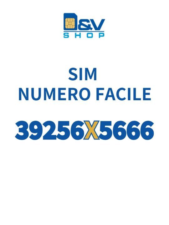 SIM Tre Numero Facile 39256X5666 Da Attivare
