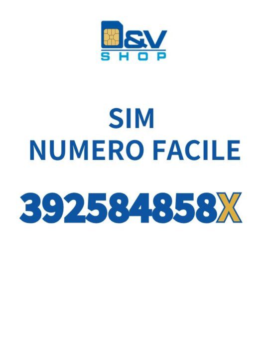 SIM Tre Numero Facile 392584858X Da Attivare