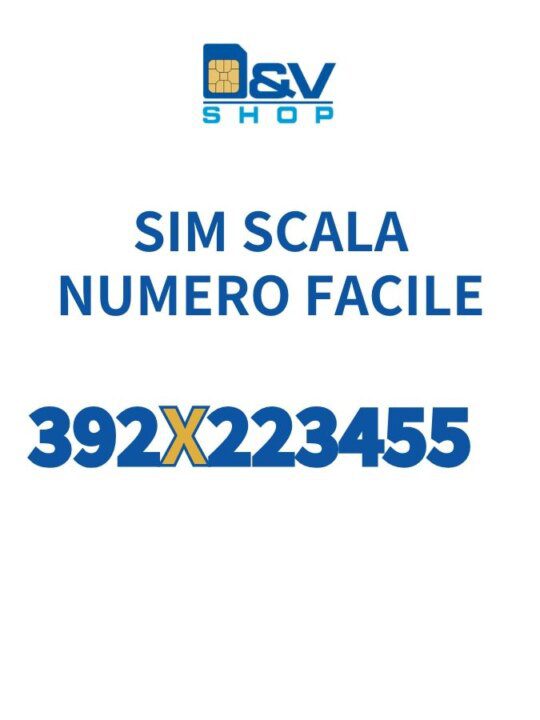 SIM Tre Numero Facile Scala 392X223455 Da Attivare