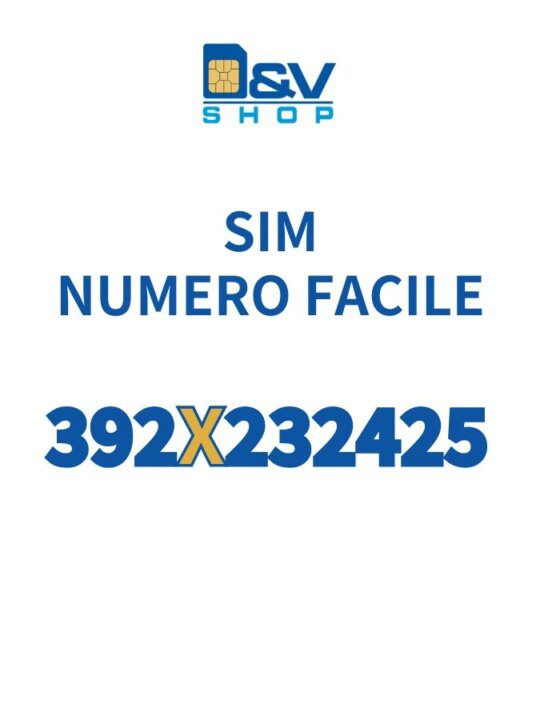 SIM Tre Numero Facile 392X232425 Da Attivare