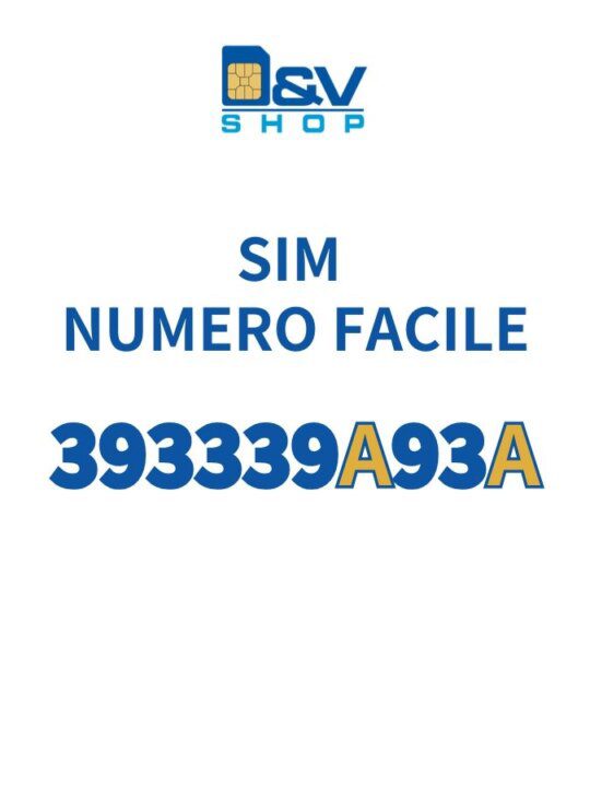 SIM Tre Numero Facile 393339A93A Da Attivare