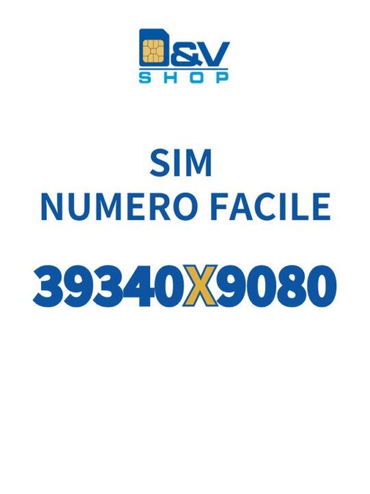 SIM Tre Numero Facile 39340X9080 Da Attivare