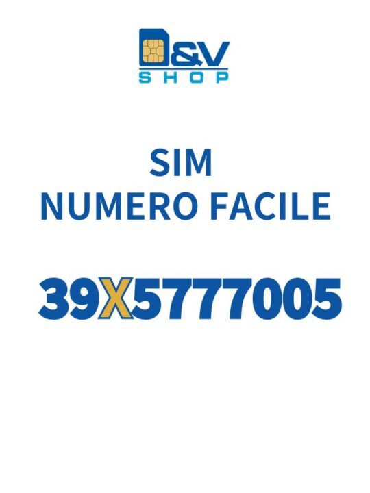 SIM Tre Numero Facile 39X5777005 Da Attivare