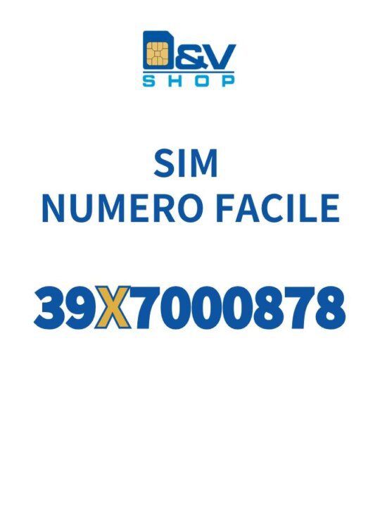 SIM Tre Numero Facile 39X7000878 Da Attivare