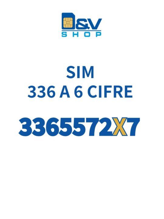 SIM Tim 336 a 6 Cifre 3365572X7 Rarità Numerica