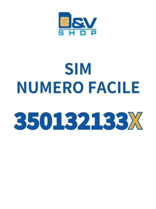 SIM Kena Mobile Numero Facile 350132133X Da Attivare