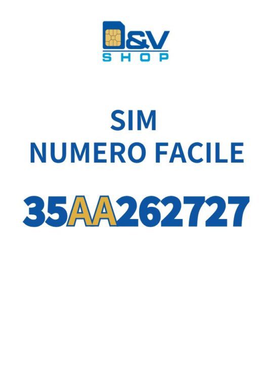 SIM Kena Mobile Numero Facile 35AA262727 Da Attivare