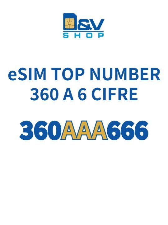 eSIM Tim 360 Rarità Numerica a 6 Cifre 360AAA666 Top Number
