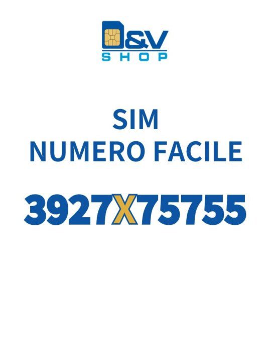 SIM Tre Numero Facile 3927X75755 Da Attivare