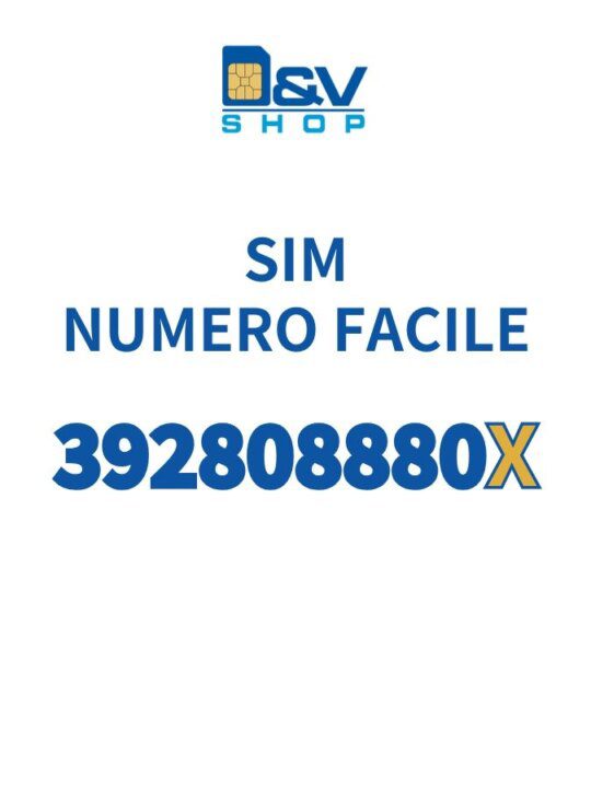 SIM Tre Numero Facile 392808880X Da Attivare