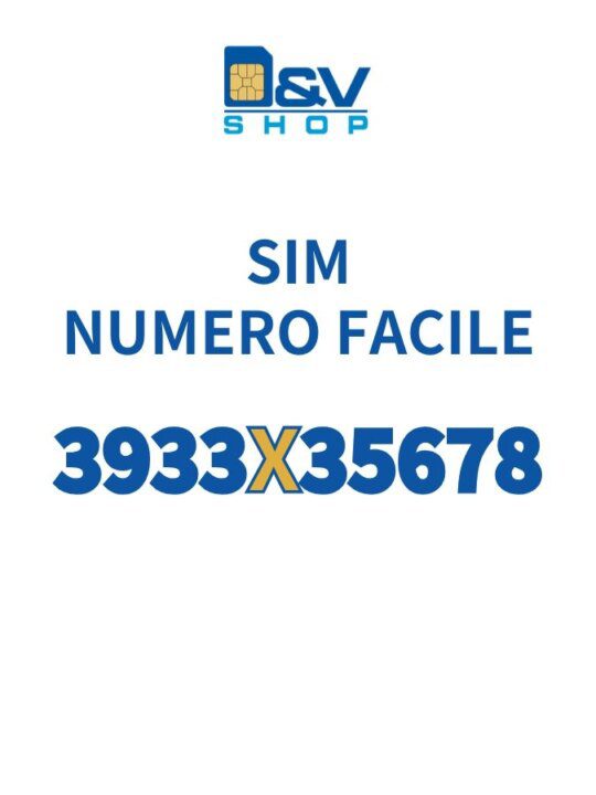 SIM Tre Numero Facile 3933X35678 Da Attivare