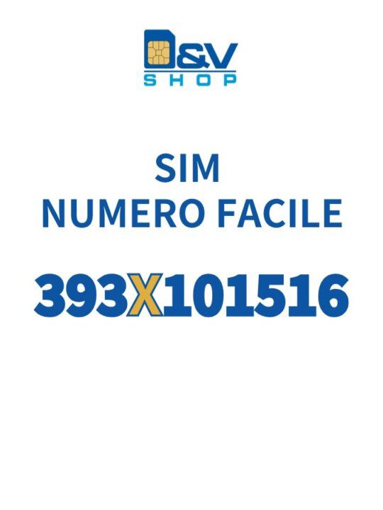 SIM Tre Numero Facile 393X101516 Da Attivare