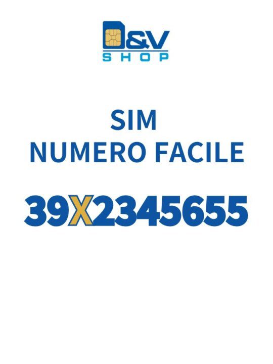SIM Tre Numero Facile 39X2345655 Da Attivare