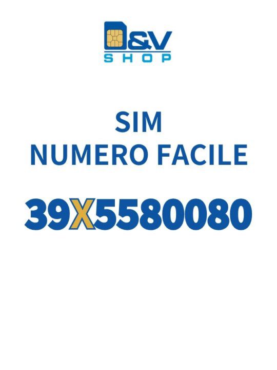 SIM Tre Numero Facile 39X5580080 Da Attivare